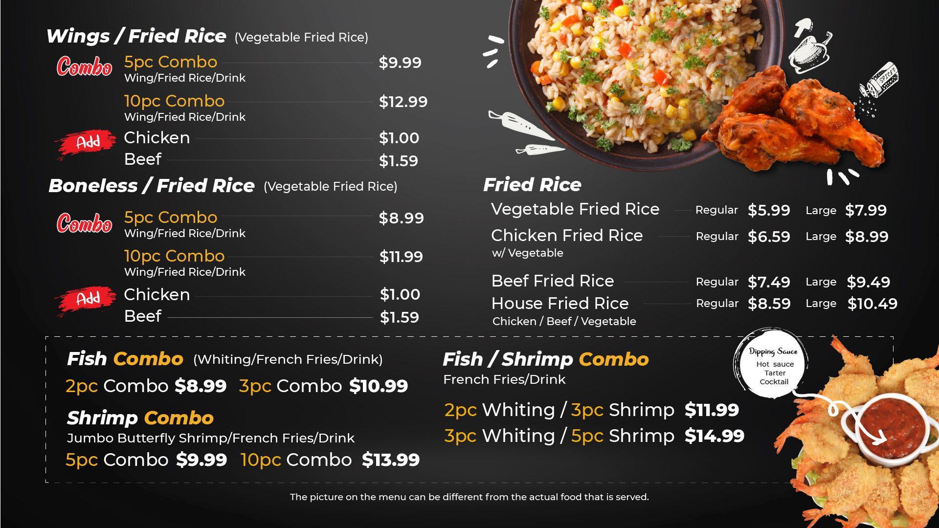 Menu & Prices J&J Wing Cafe